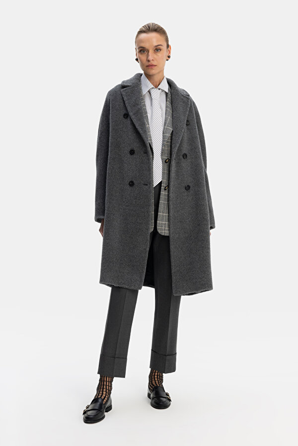 ANTHRACITE ALPACA WOOL REEFER JACKET 6