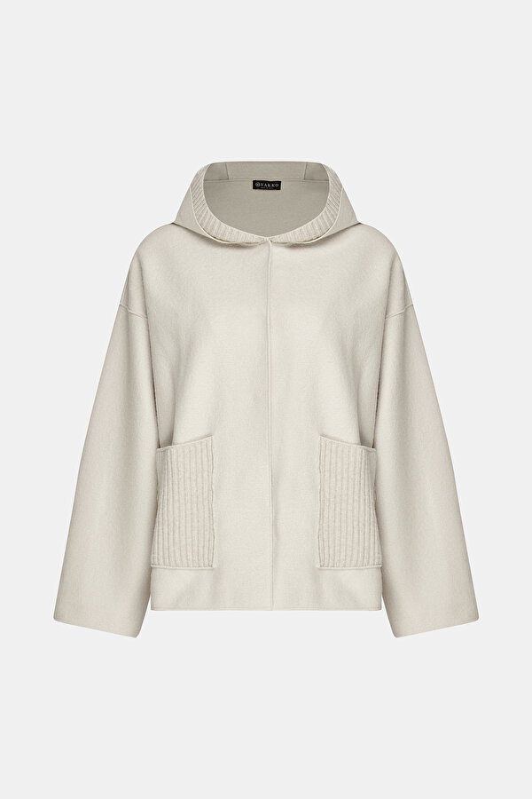 BEIGE HOODIE JACKET
