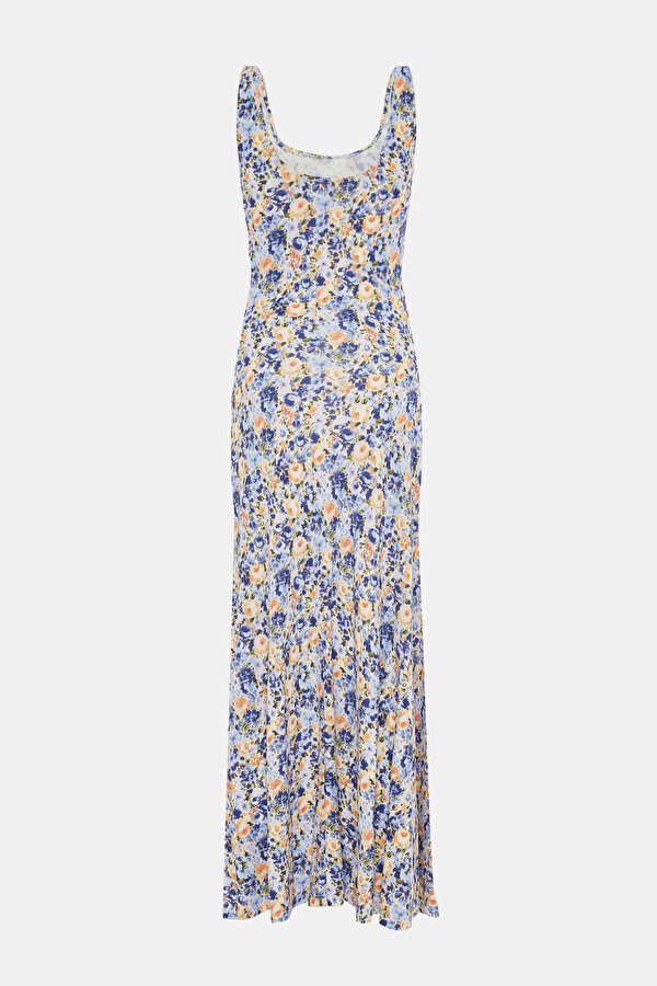 MULTICOLOR DESIGN FILLED MAXI DRESS 2