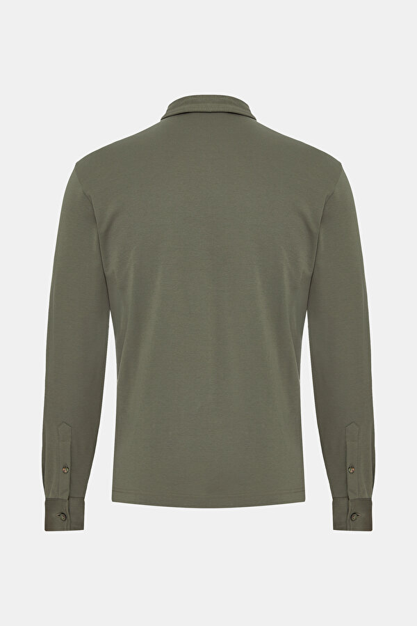 FERMUARLI POLO YAKA UZUN KOL T-SHIRT 2