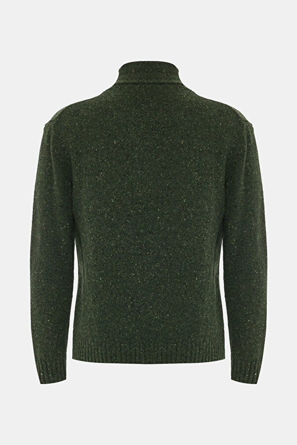 KHAKI LAPEL COLLAR TRICOT 2