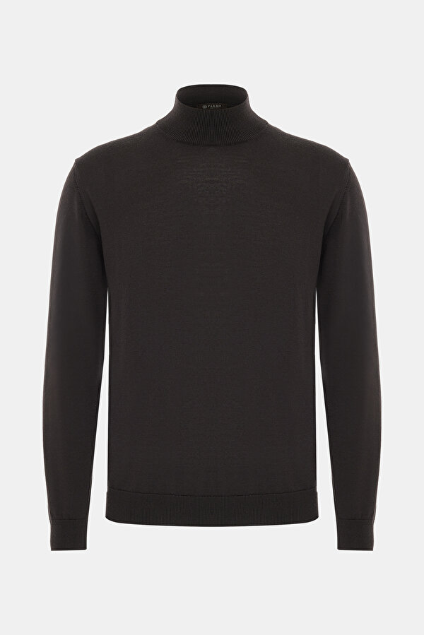 DARK BROWN 1/2 TURTLENECK TRICOT
