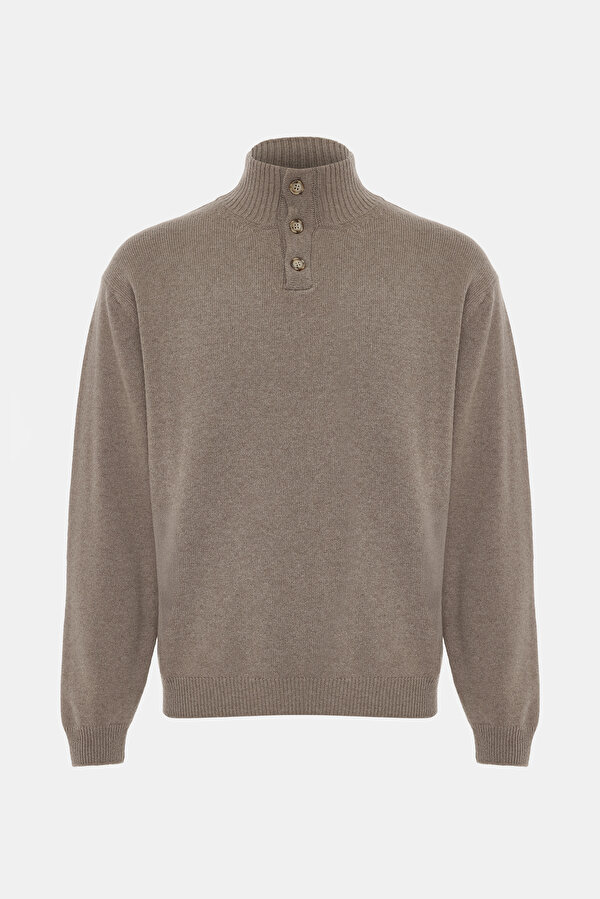 MINK UPRIGHT COLLAR TRICOT