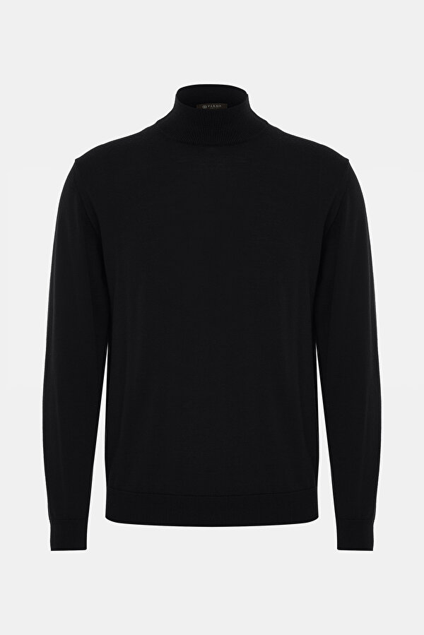 BLACK 1/2 TURTLENECK TRICOT