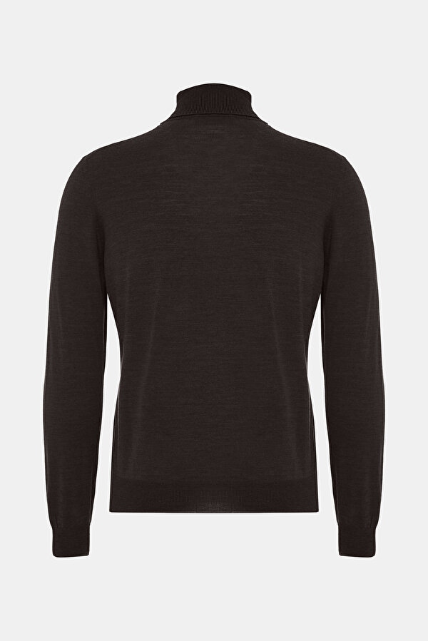 DARK BROWN TURTLENECK TRICOT 2