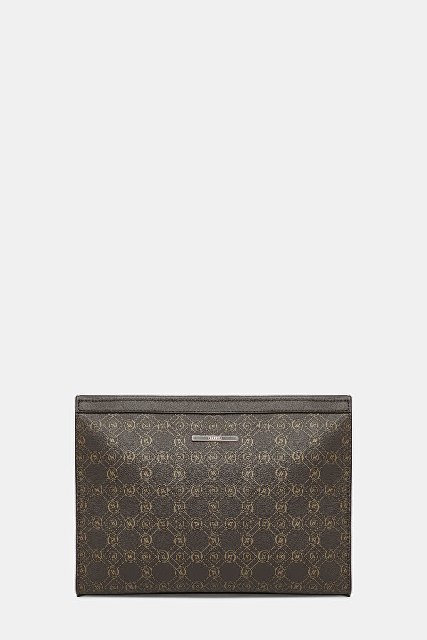 KAHVE MONOGRAM DERİ ÇANTA