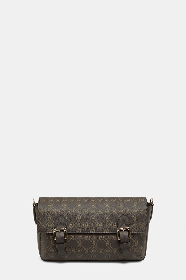 KAHVE MONOGRAM DERİ ÇANTA