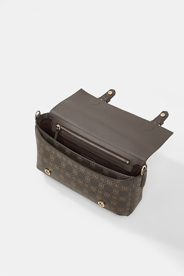 KAHVE MONOGRAM DERİ ÇANTA 6