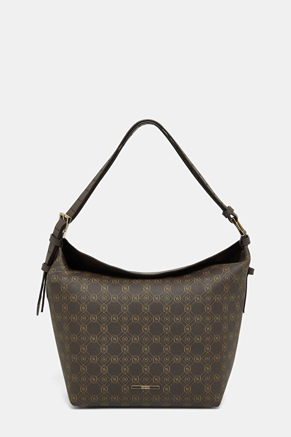 KAHVE MONOGRAM DERİ ÇANTA