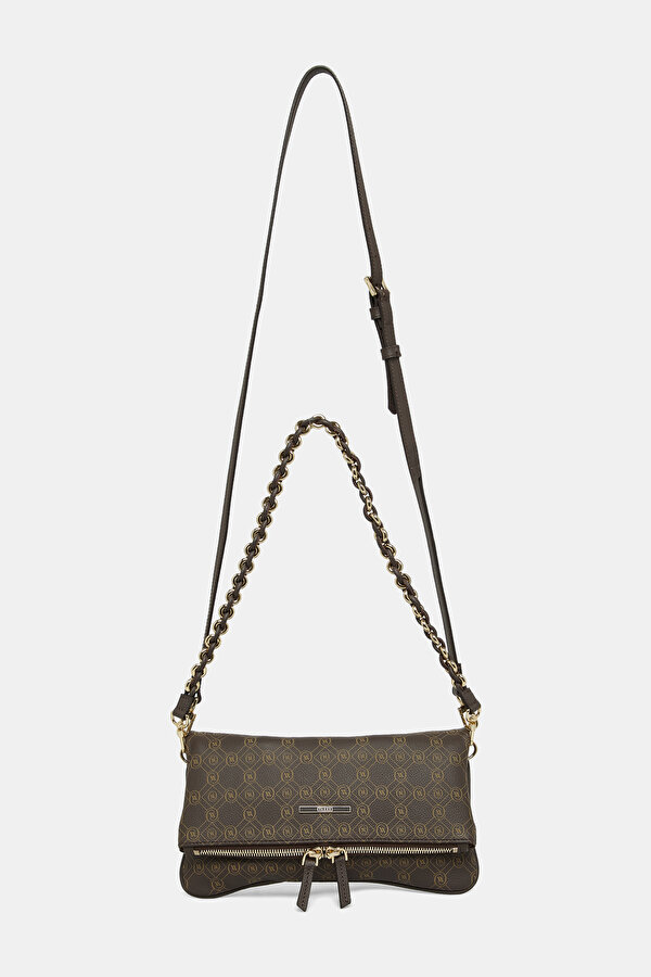 KAHVE MONOGRAM DERİ ÇANTA
