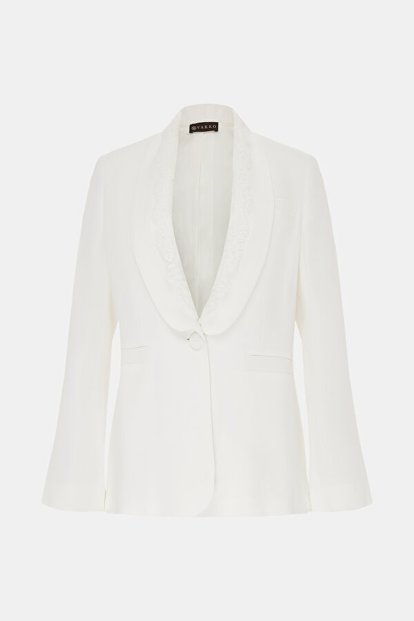 ECRU SHAWL COLLAR JACKET