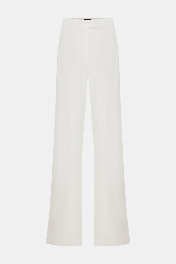 ECRU WIDE LEG TROUSERS