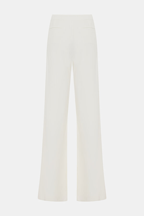 ECRU WIDE LEG TROUSERS 2