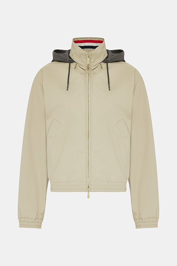 BEIGE ZIP FASTENING JACKET