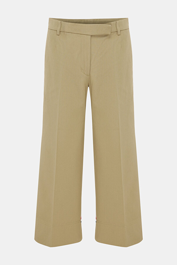 TAILORED KHAKI STRAIGHT CUT TROUSERS