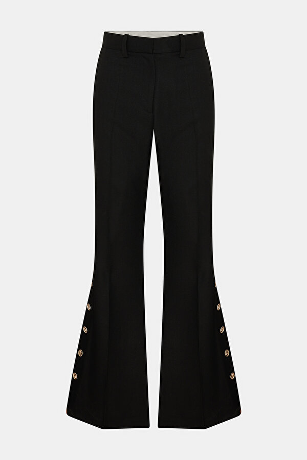 BLACK WIDE LEG TROUSERS