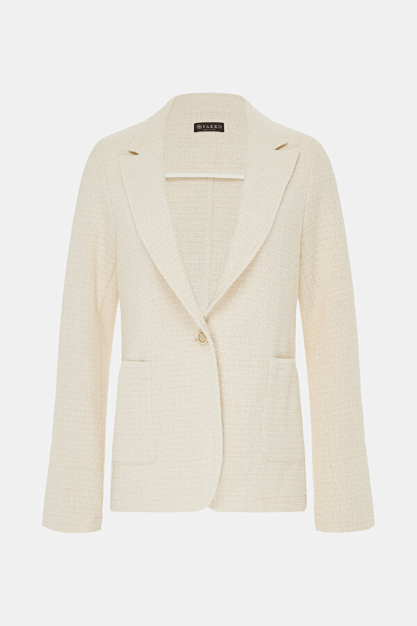 ECRU SWALLOW COLLAR JACKET