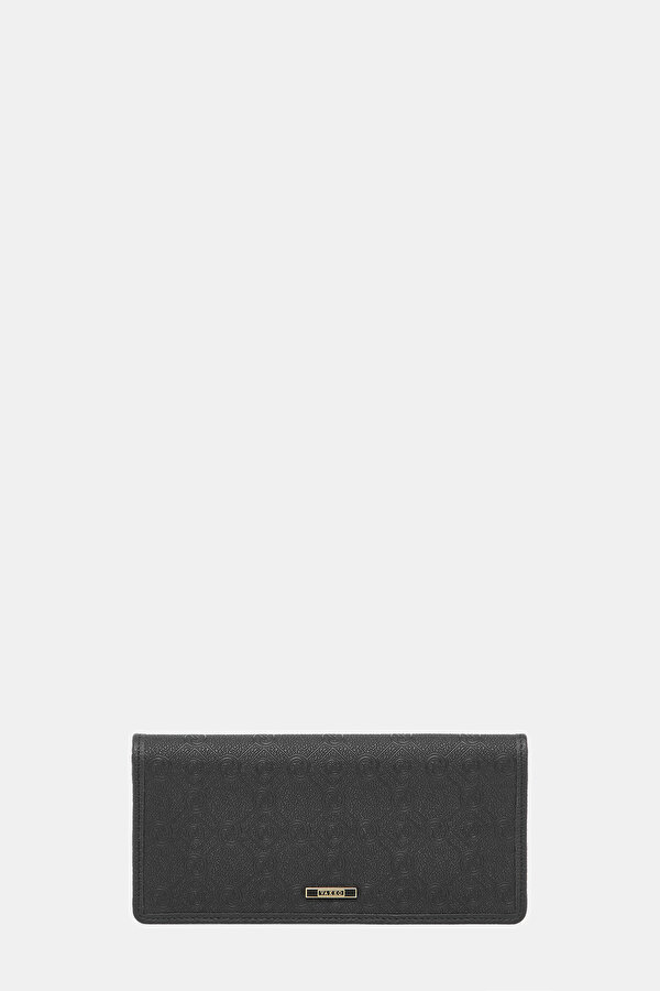 BLACK MONOGRAM WALLET