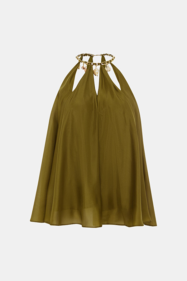 DARK GREEN BLOUSE