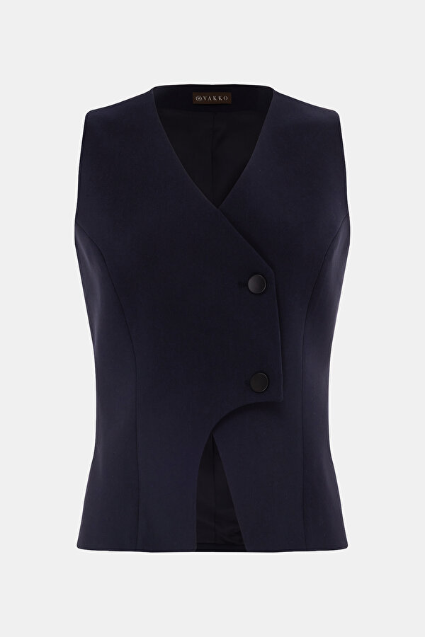 NAVY BLUE V NECK VEST