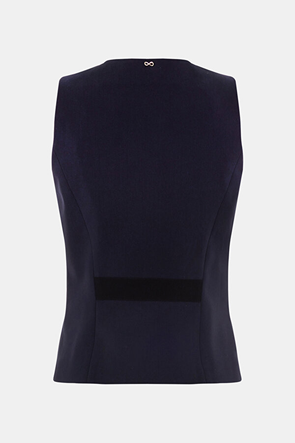 NAVY BLUE V NECK VEST 2