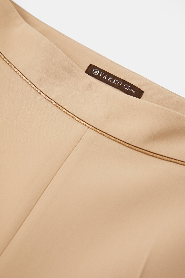 BEIGE WIDE LEG TROUSERS 6