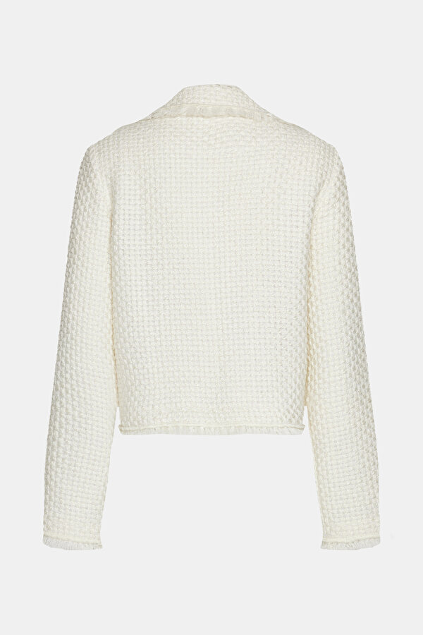 ECRU SURPLICE NECKLINE (CROSS-OVER NECKLINE) JACKET 2