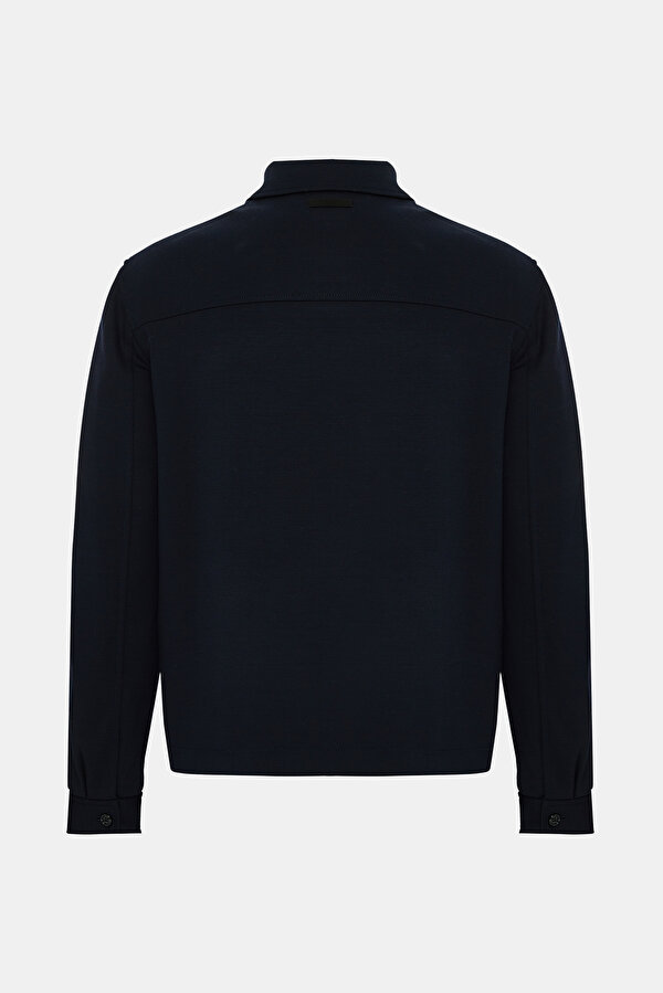 NAVY BLUE LYOCEL COAT 2