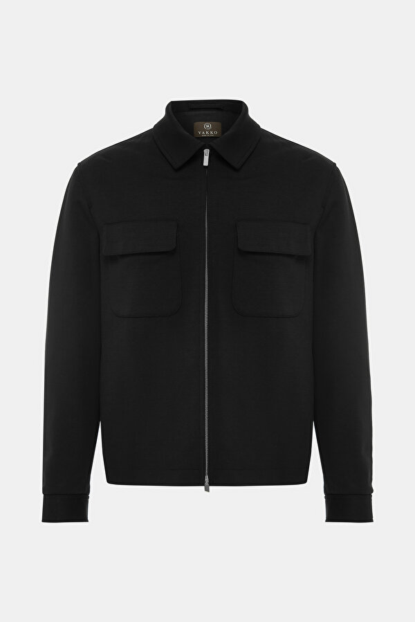 BLACK LYOCEL COAT