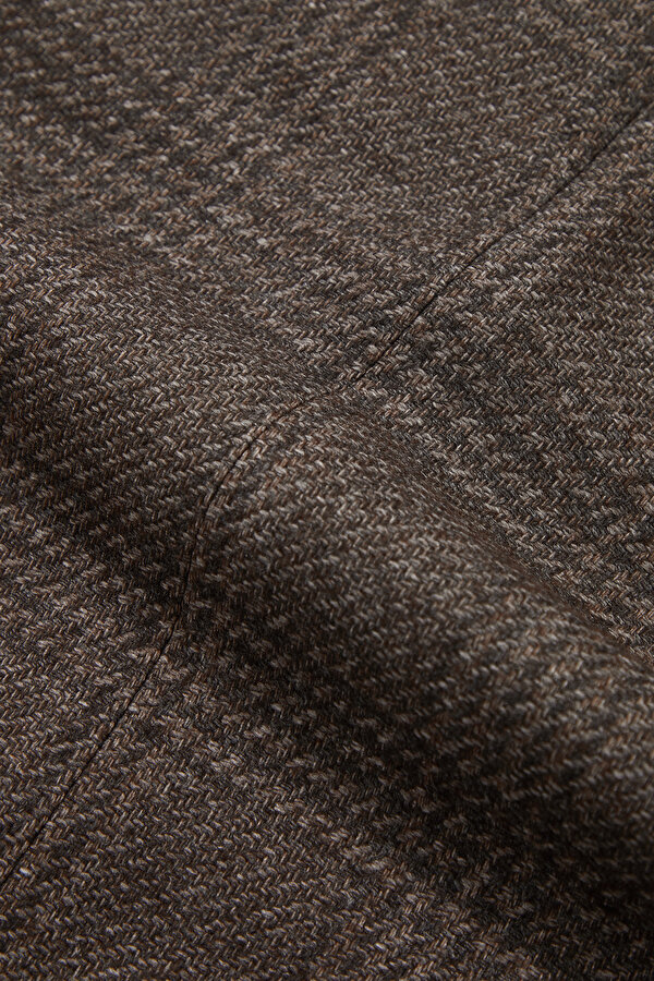 BROWN SURPLICE NECKLINE (CROSS-OVER NECKLINE) JACKET 6