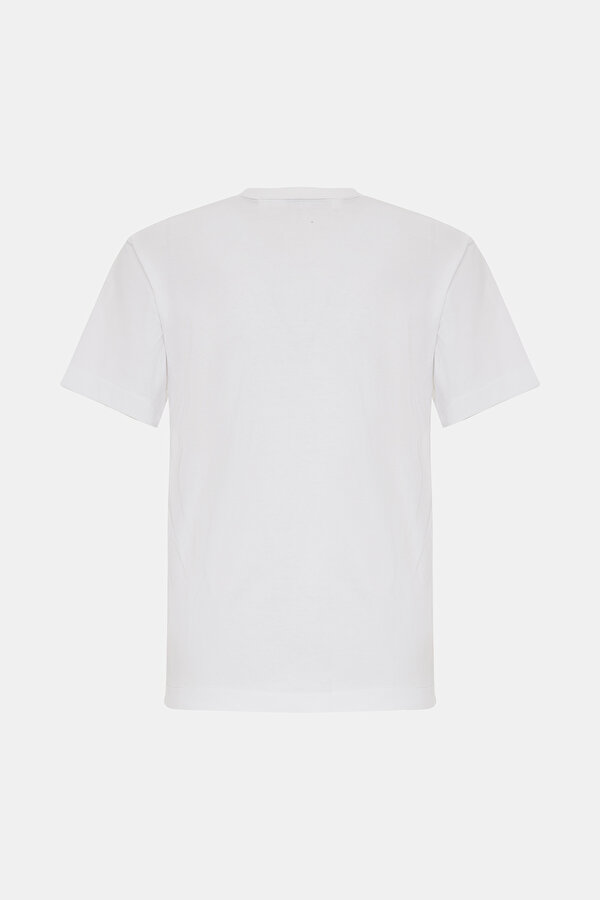 BEYAZ BİSİKLET YAKA T-SHIRT 2