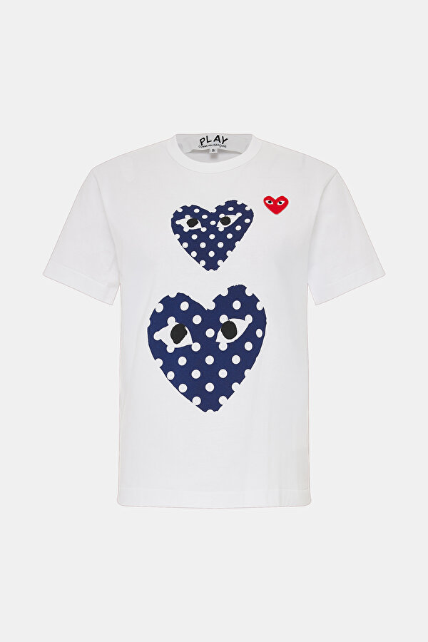 BEYAZ BİSİKLET YAKA T-SHIRT