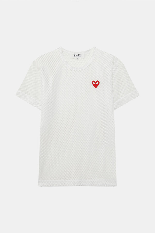BEYAZ BİSİKLET YAKA T-SHIRT