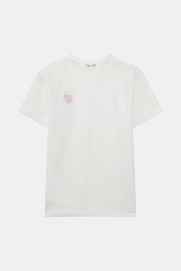 BEYAZ BİSİKLET YAKA T-SHIRT 2