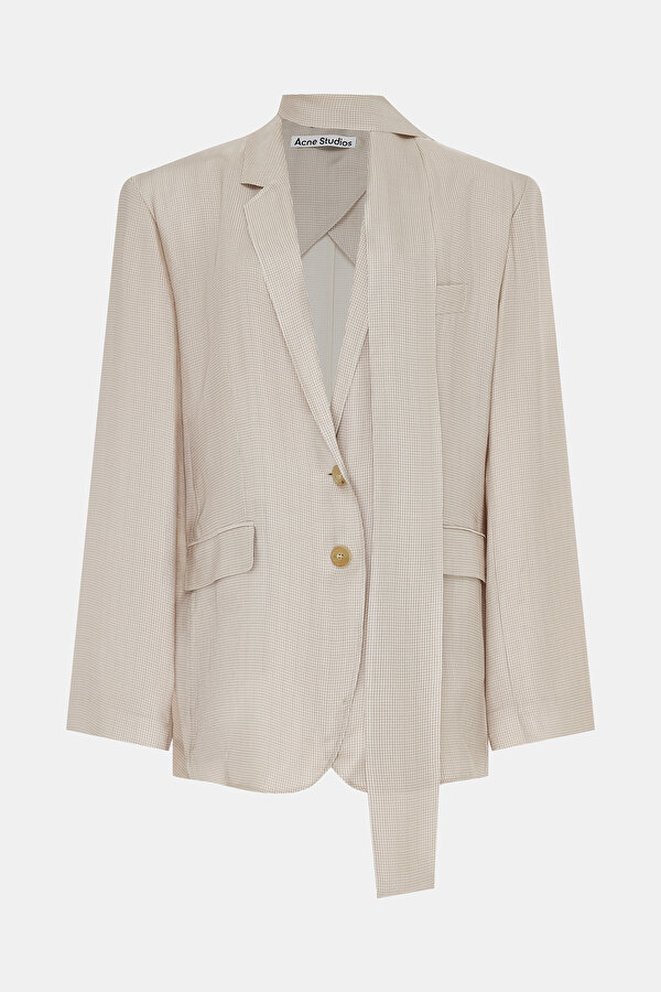 BEIGE BUTTONED JACKET