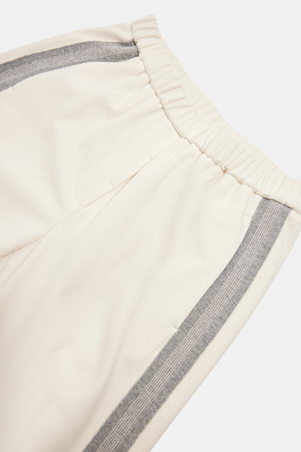 EKRU WIDE LEG SPOR PANTOLON 7