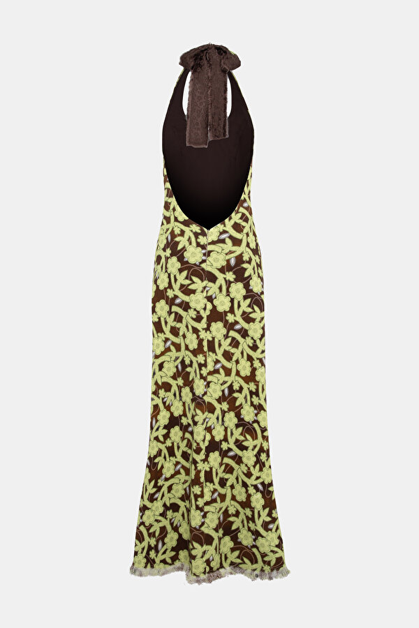 YELLOW FLORAL PATTERN MAXI DRESS 2