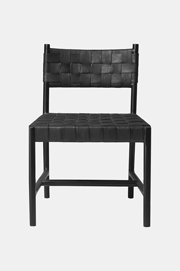 DINING CHAIR TIBERIO BLACK LEATHER CLASS