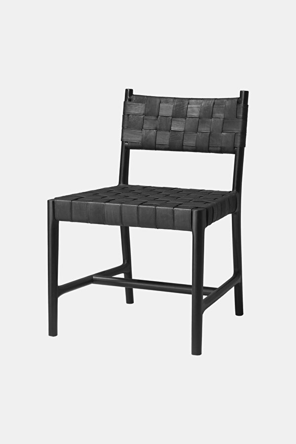 DINING CHAIR TIBERIO BLACK LEATHER CLASS 6