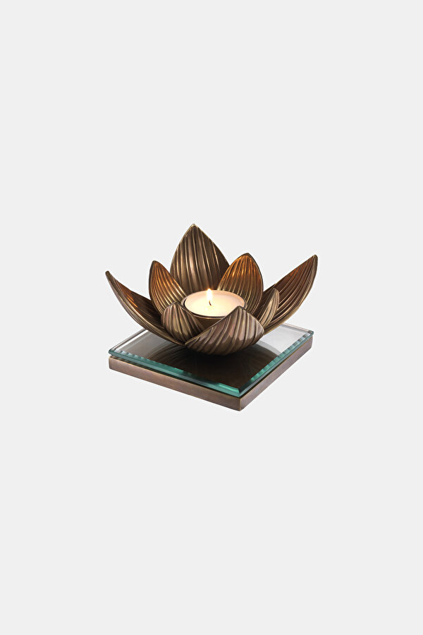 ÇİÇEK MOTİFLİ TEALIGHT MUMLUK